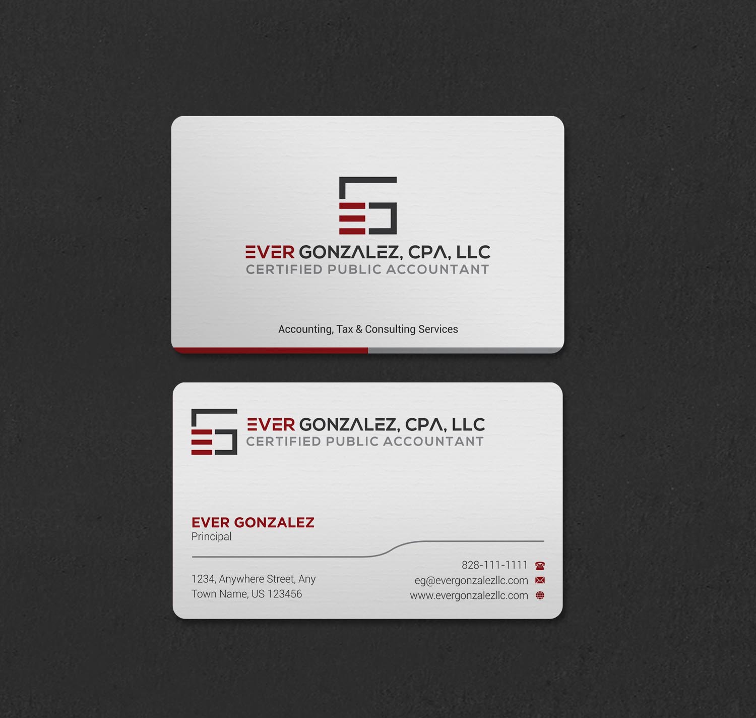 Business Card Design by INDIAN_Ashok for Ever Gonzalez, CPA, LLC | Design #29453347