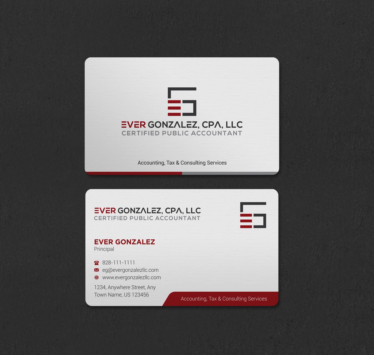 Business Card Design by INDIAN_Ashok for Ever Gonzalez, CPA, LLC | Design #29453353