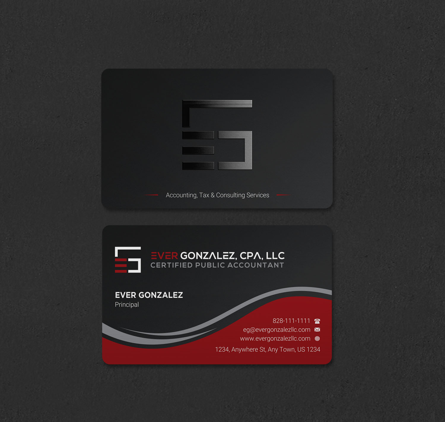 Visitenkarten-Design von INDIAN_Ashok für Ever Gonzalez, CPA, LLC | Design #29473206