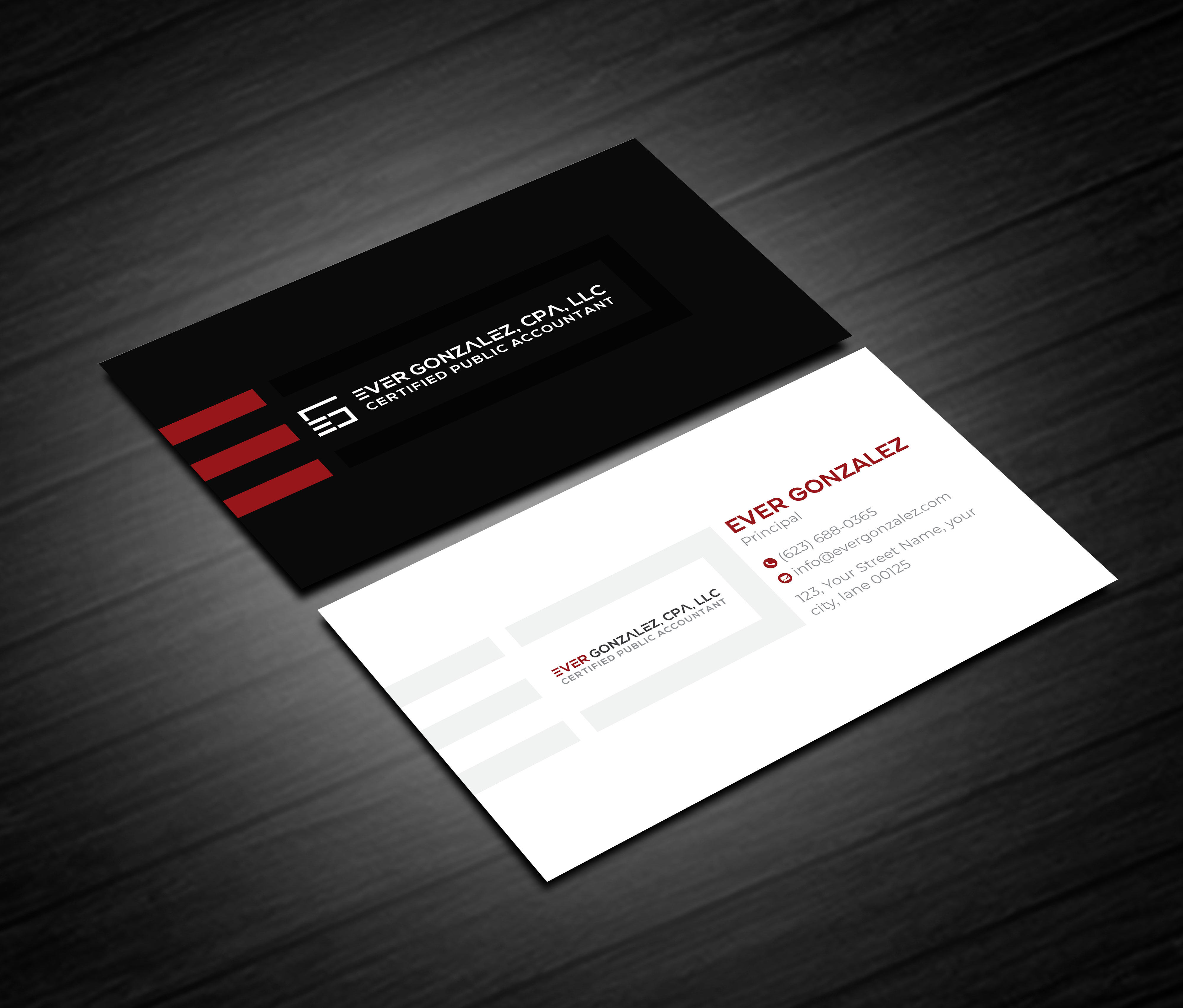 Visitenkarten-Design von artbitin für Ever Gonzalez, CPA, LLC | Design #29453731