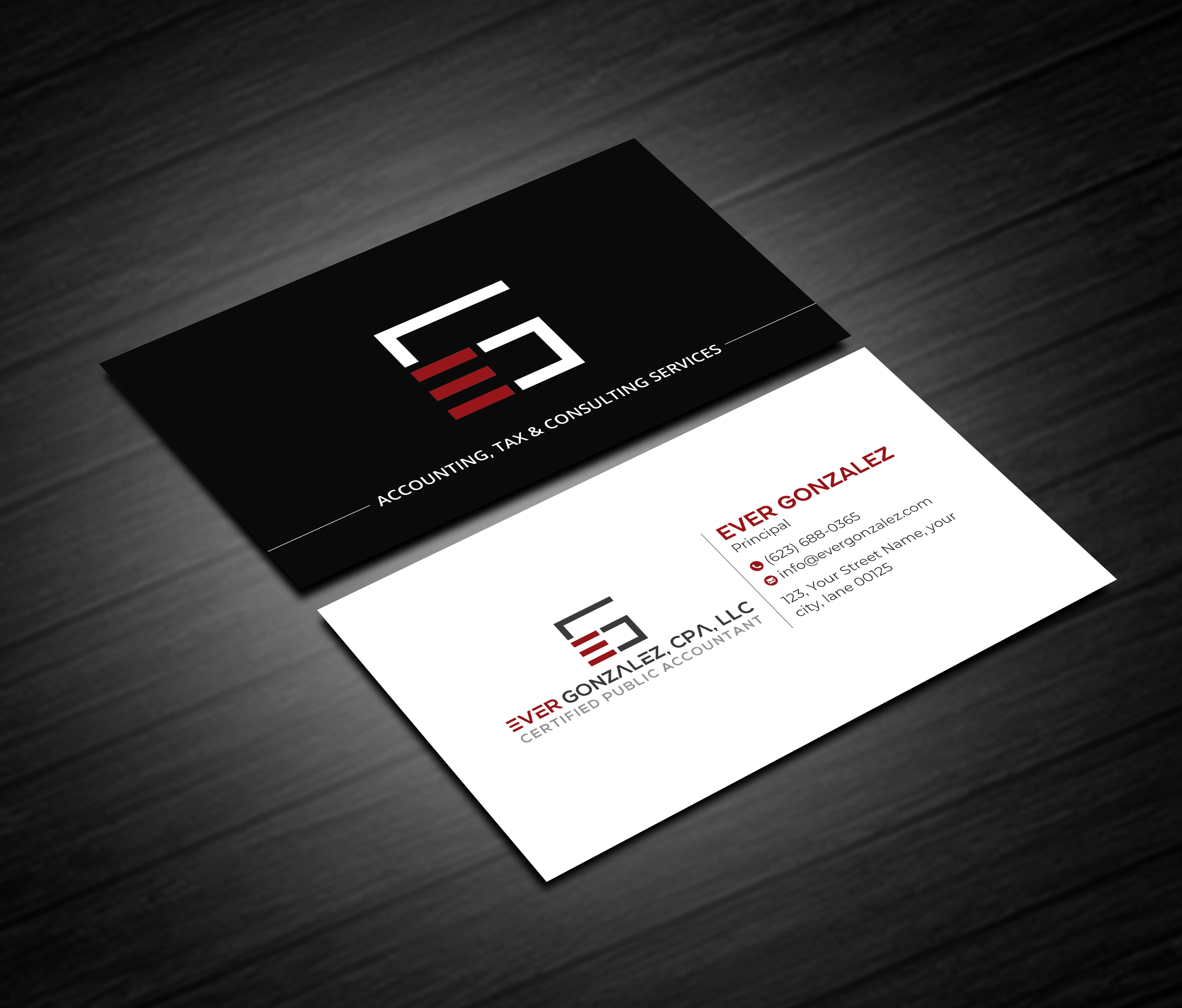 Visitenkarten-Design von artbitin für Ever Gonzalez, CPA, LLC | Design #29453734