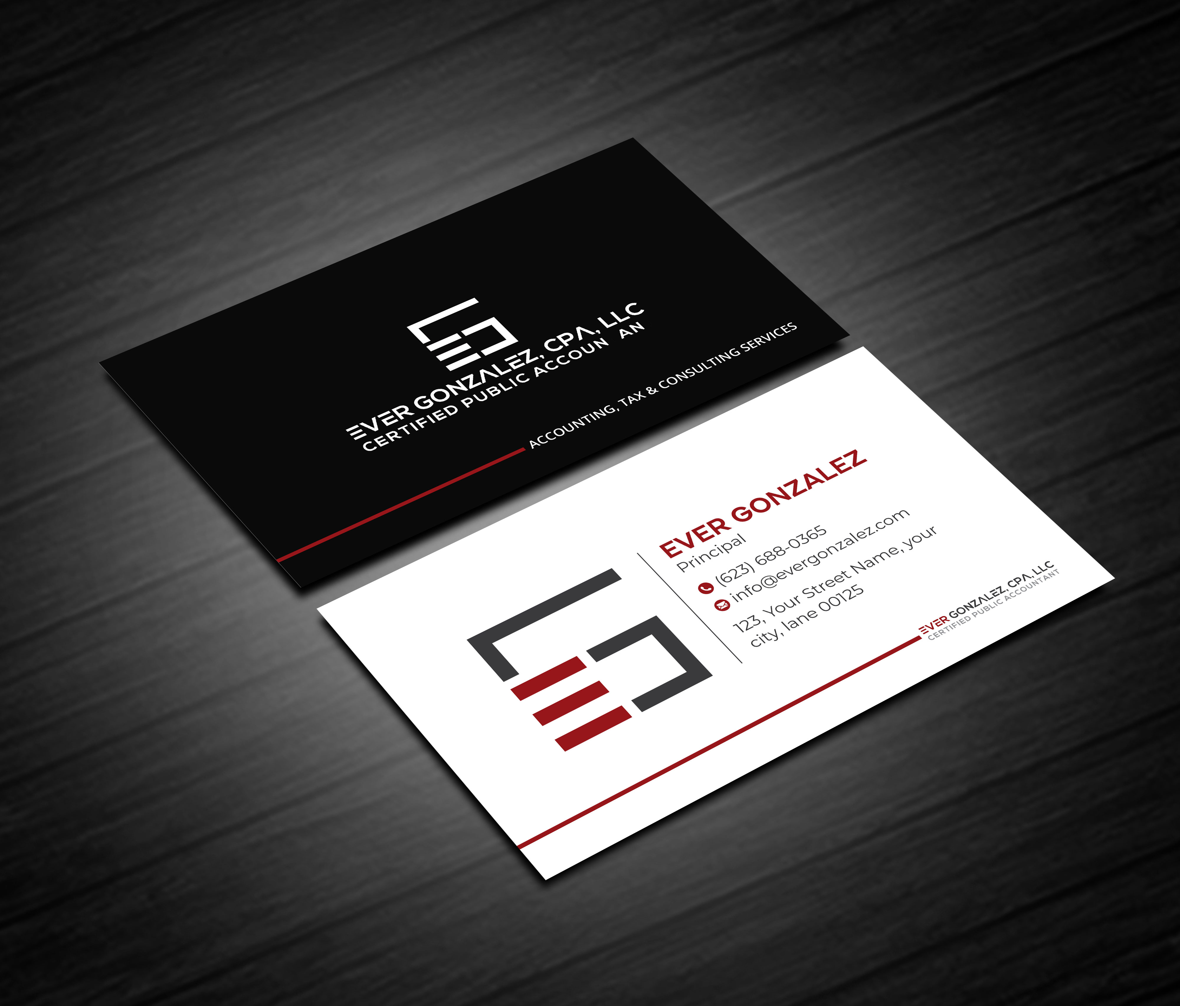 Visitenkarten-Design von artbitin für Ever Gonzalez, CPA, LLC | Design #29453736