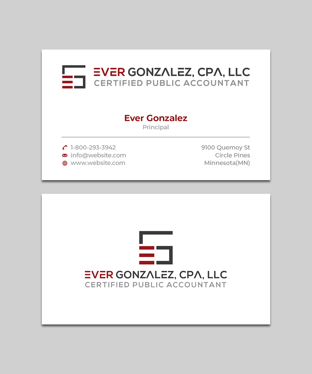 Business Card Design by Shahin Hossen for Ever Gonzalez, CPA, LLC | Design #29453851