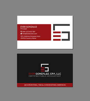 Business Card Design by Creations Box 2015 for Ever Gonzalez, CPA, LLC | Design: #29455491