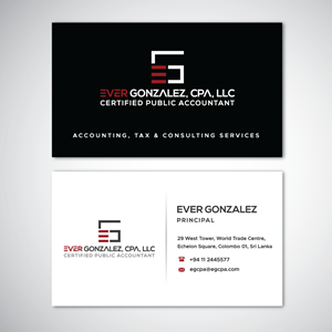 Business Card Design by H4R5Z for Ever Gonzalez, CPA, LLC | Design: #29451633