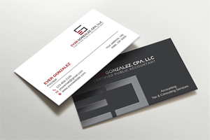 Business Card Design by LAXMI DESIGNHUB for Ever Gonzalez, CPA, LLC | Design: #29452199