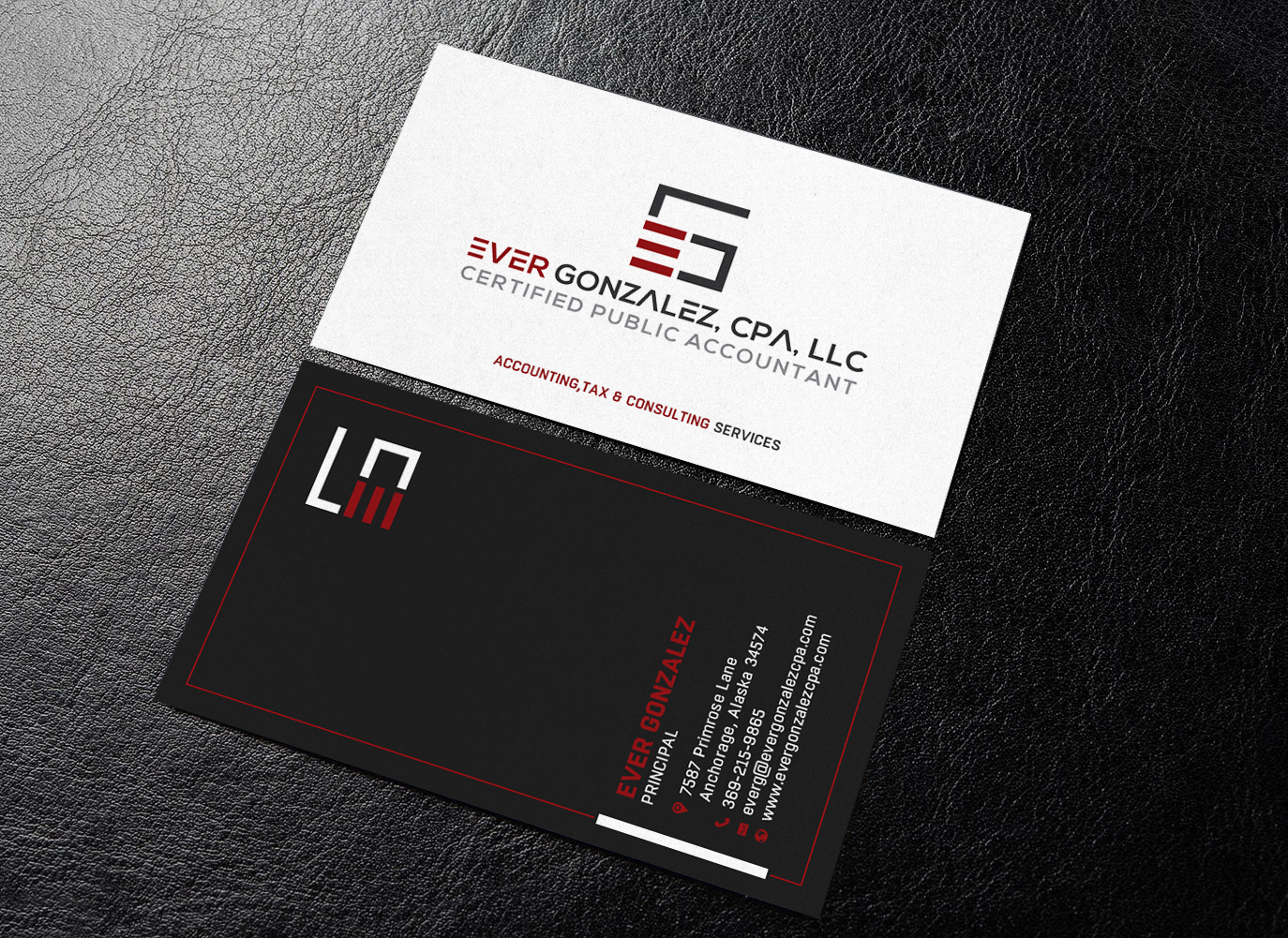 Business Card Design by chandrayaan.creative for Ever Gonzalez, CPA, LLC | Design #29452151