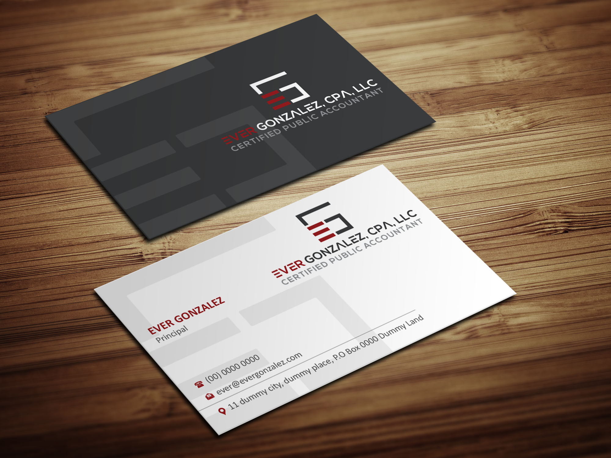 Visitenkarten-Design von Magic of Art für Ever Gonzalez, CPA, LLC | Design #29452855