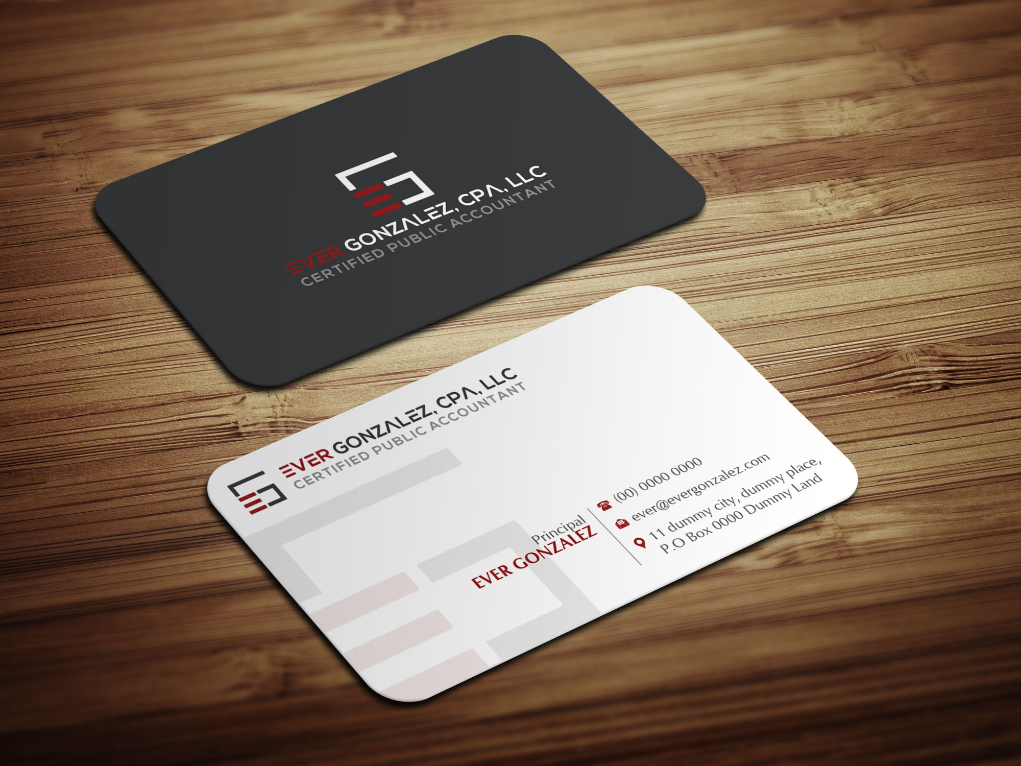 Visitenkarten-Design von Magic of Art für Ever Gonzalez, CPA, LLC | Design #29452856