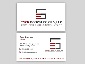 Business Card Design by Rajib Bhattacharya for Ever Gonzalez, CPA, LLC | Design: #29451918