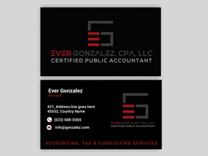 Business Card Design by Rajib Bhattacharya for Ever Gonzalez, CPA, LLC | Design: #29451967