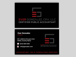 Business Card Design by Rajib Bhattacharya for Ever Gonzalez, CPA, LLC | Design: #29451970