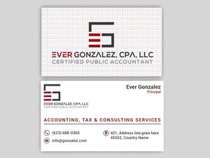 Business Card Design by Rajib Bhattacharya for Ever Gonzalez, CPA, LLC | Design: #29452050