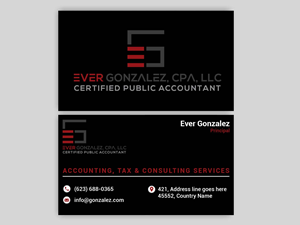 Business Card Design by Rajib Bhattacharya for Ever Gonzalez, CPA, LLC | Design: #29452088