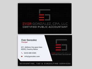 Business Card Design by Rajib Bhattacharya for Ever Gonzalez, CPA, LLC | Design: #29453622