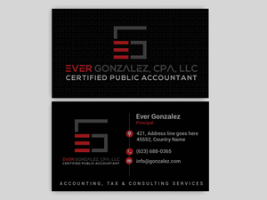 Business Card Design by Rajib Bhattacharya for Ever Gonzalez, CPA, LLC | Design: #29453707