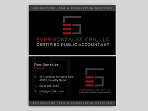 Business Card Design by Rajib Bhattacharya for Ever Gonzalez, CPA, LLC | Design: #29453814