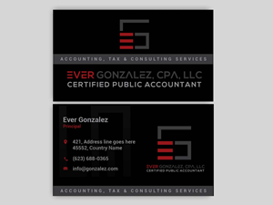 Business Card Design by Rajib Bhattacharya for Ever Gonzalez, CPA, LLC | Design: #29453828