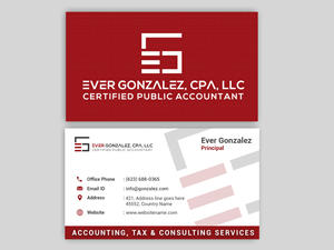Business Card Design by Rajib Bhattacharya for Ever Gonzalez, CPA, LLC | Design: #29464097