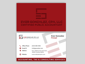Business Card Design by Rajib Bhattacharya for Ever Gonzalez, CPA, LLC | Design: #29464113