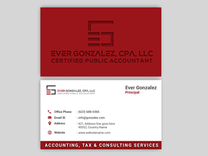 Business Card Design by Rajib Bhattacharya for Ever Gonzalez, CPA, LLC | Design: #29464126