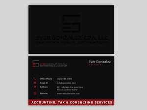 Business Card Design by Rajib Bhattacharya for Ever Gonzalez, CPA, LLC | Design: #29464221