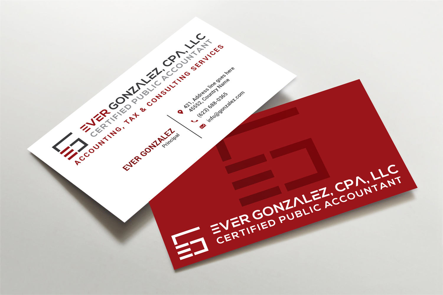 Business Card Design by Rajib Bhattacharya for Ever Gonzalez, CPA, LLC | Design #29468535