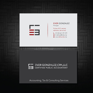 Business Card Design by zumur 2 for Ever Gonzalez, CPA, LLC | Design: #29451527