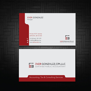 Business Card Design by zumur 2 for Ever Gonzalez, CPA, LLC | Design: #29451528