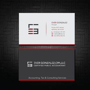Business Card Design by zumur 2 for Ever Gonzalez, CPA, LLC | Design: #29451530