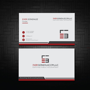 Business Card Design by zumur 2 for Ever Gonzalez, CPA, LLC | Design: #29451825