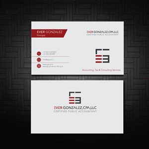 Business Card Design by zumur 2 for Ever Gonzalez, CPA, LLC | Design: #29451827