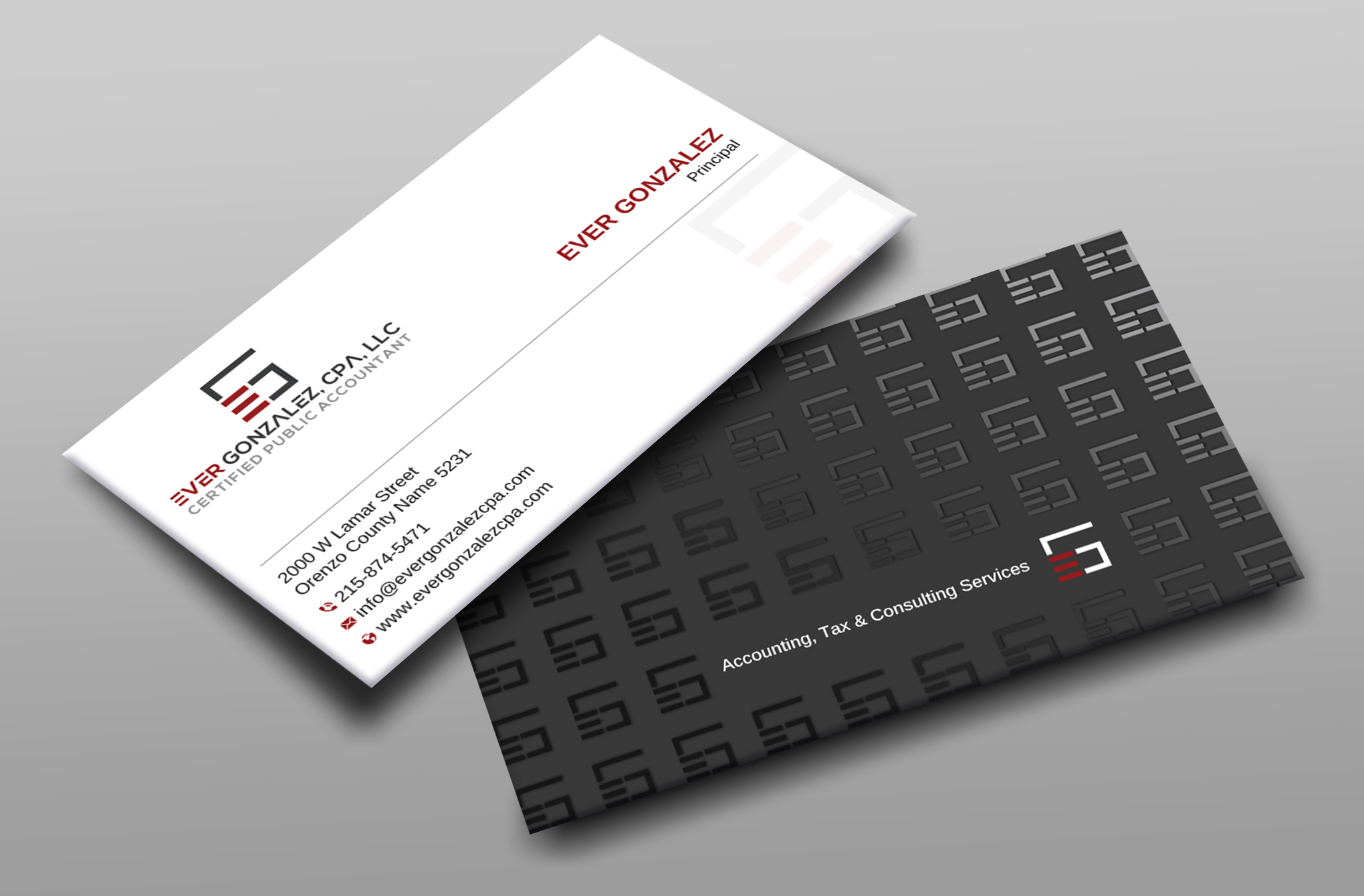 Visitenkarten-Design von Uttom 2 für Ever Gonzalez, CPA, LLC | Design #29451829