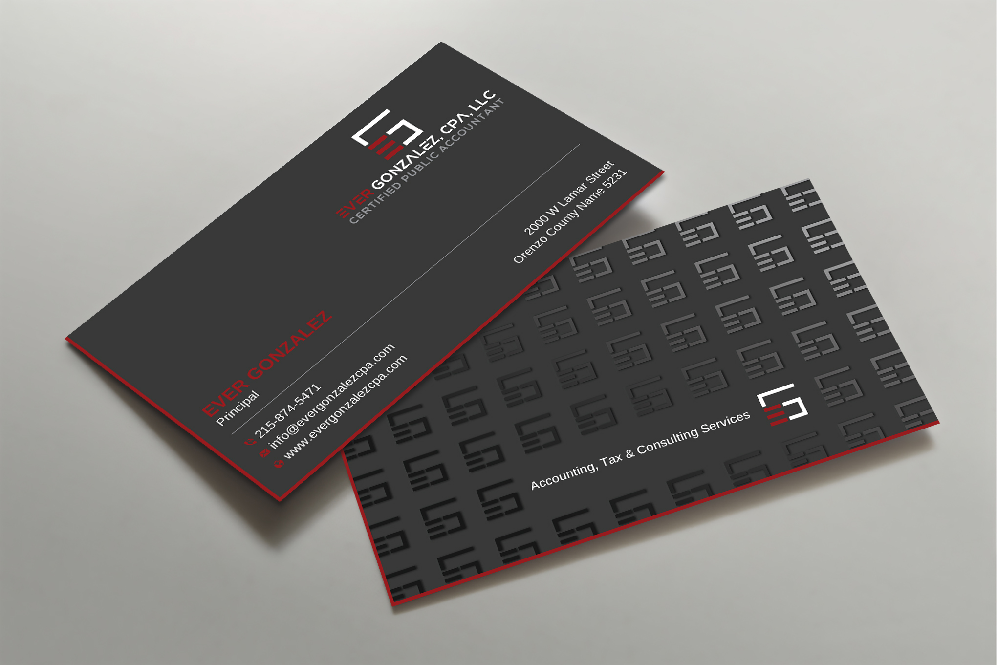 Visitenkarten-Design von Uttom 2 für Ever Gonzalez, CPA, LLC | Design #29451848