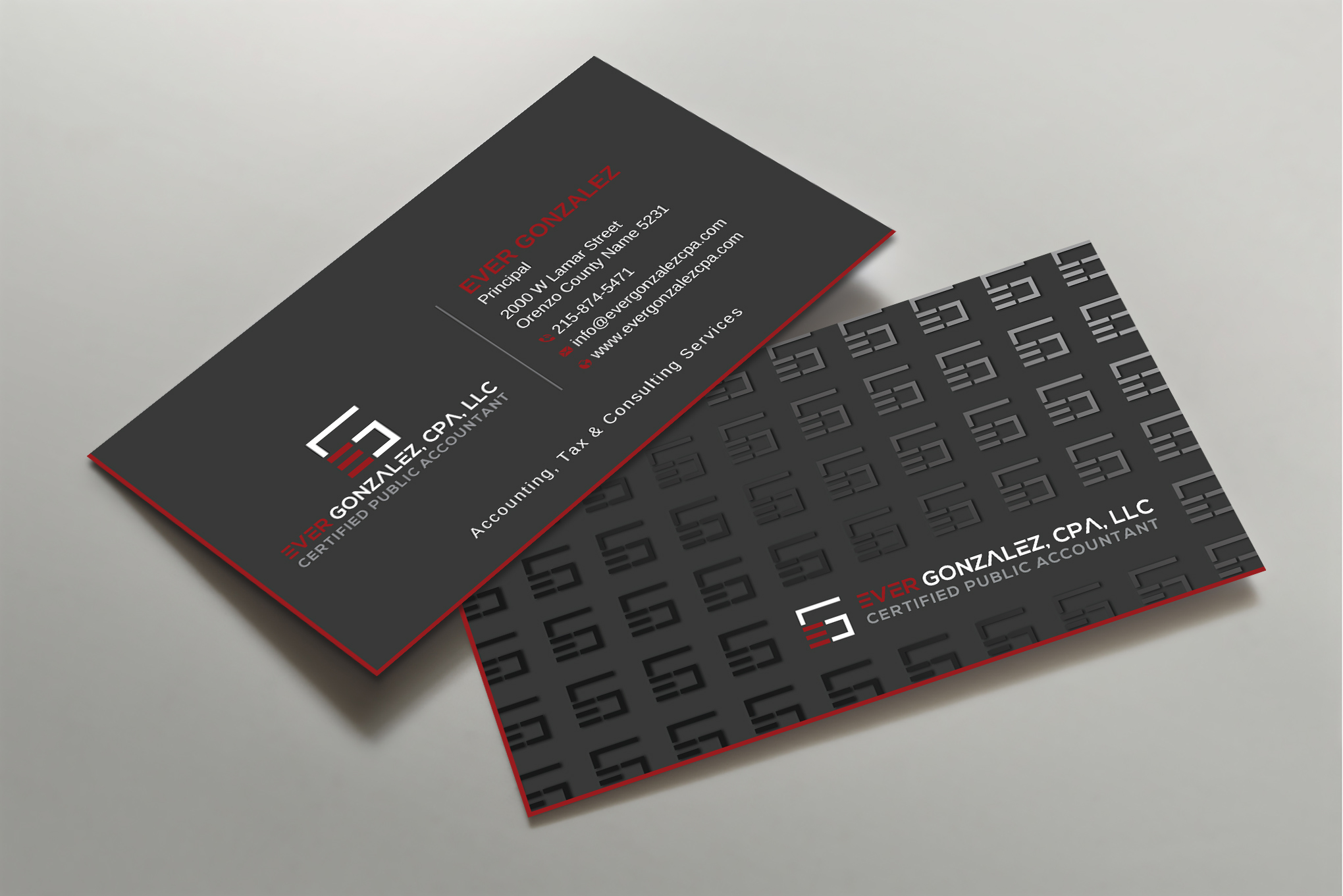 Visitenkarten-Design von Uttom 2 für Ever Gonzalez, CPA, LLC | Design #29451849