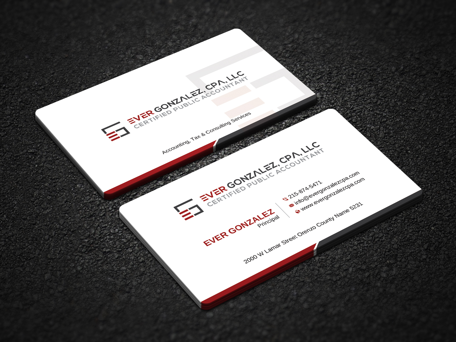 Visitenkarten-Design von Uttom 2 für Ever Gonzalez, CPA, LLC | Design #29451940