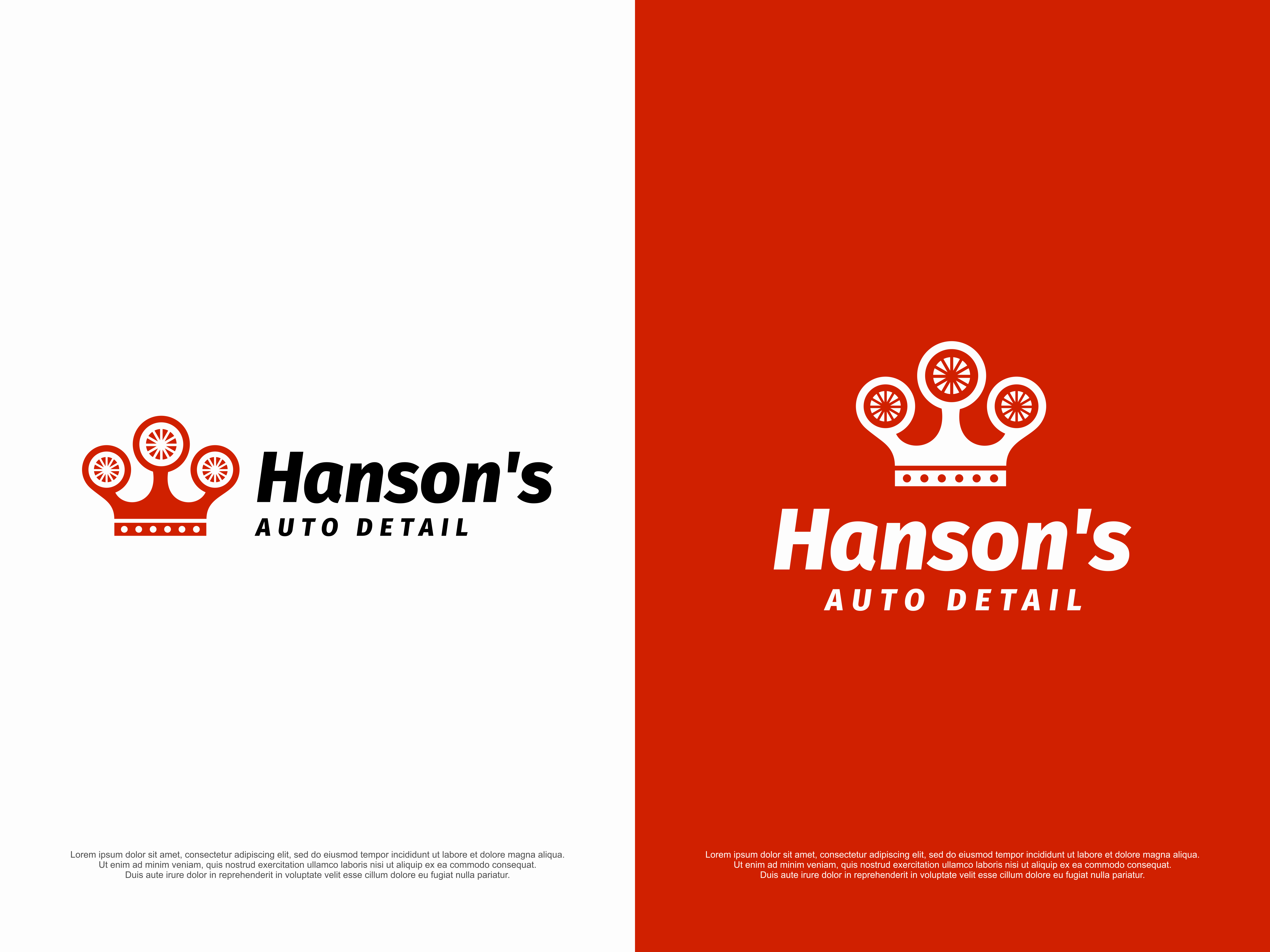 Logo Design by R!CKY for Hanson's Auto Detail | Design #29497868