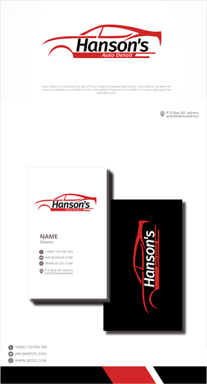 Logo Design by graphicevolution for Hanson's Auto Detail | Design: #29460245