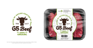 G5 Beef,  100% Organic, Raised by Nature-Crafted by Man | Logo-Design von creative.visuals