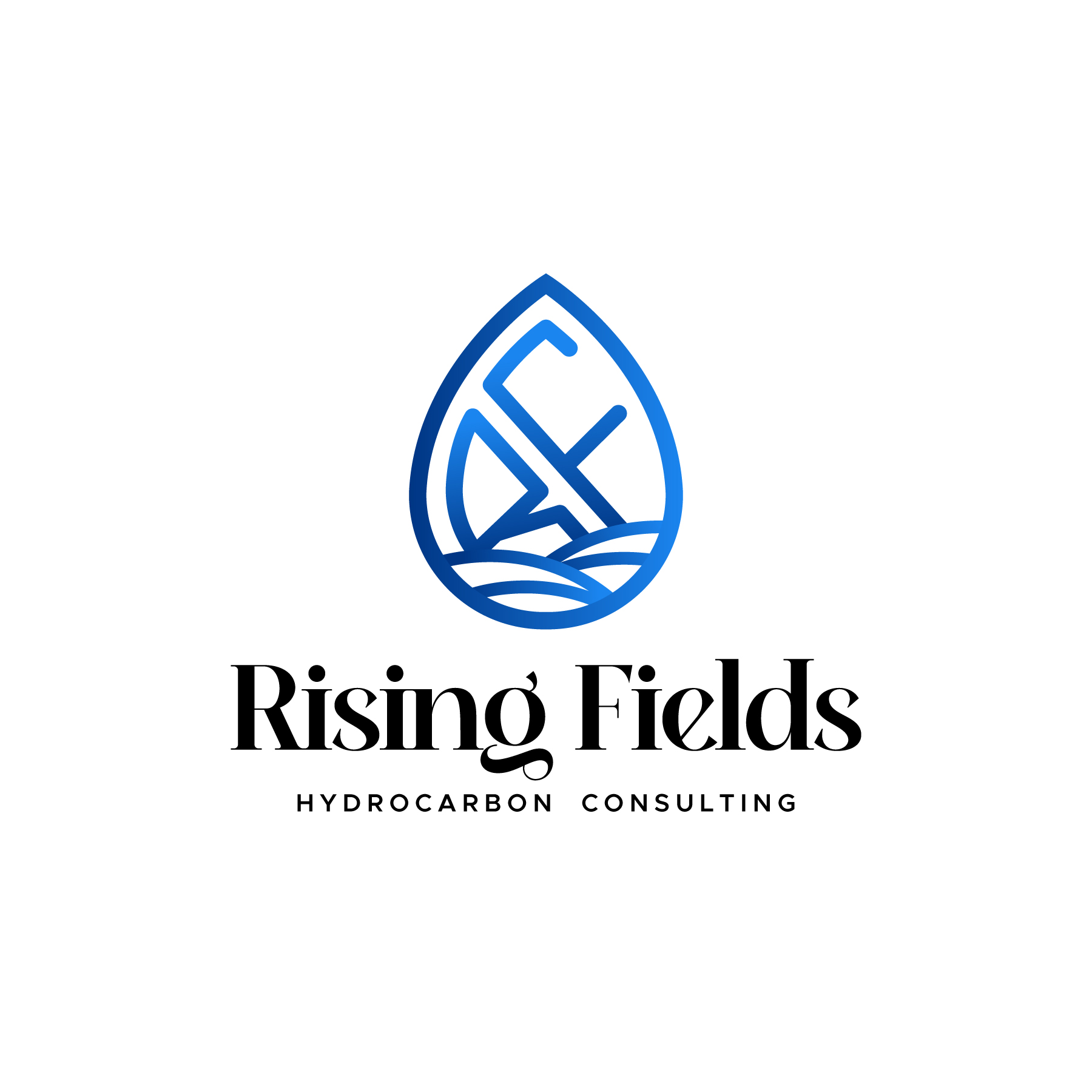 Logo Design by debdesign for Rising Fields Hydrocarbon Consulting | Design #29465479