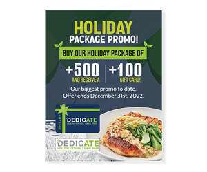 Holiday PROMO Flyer for Healthy Restaurant | Flyer Design by **Rose**