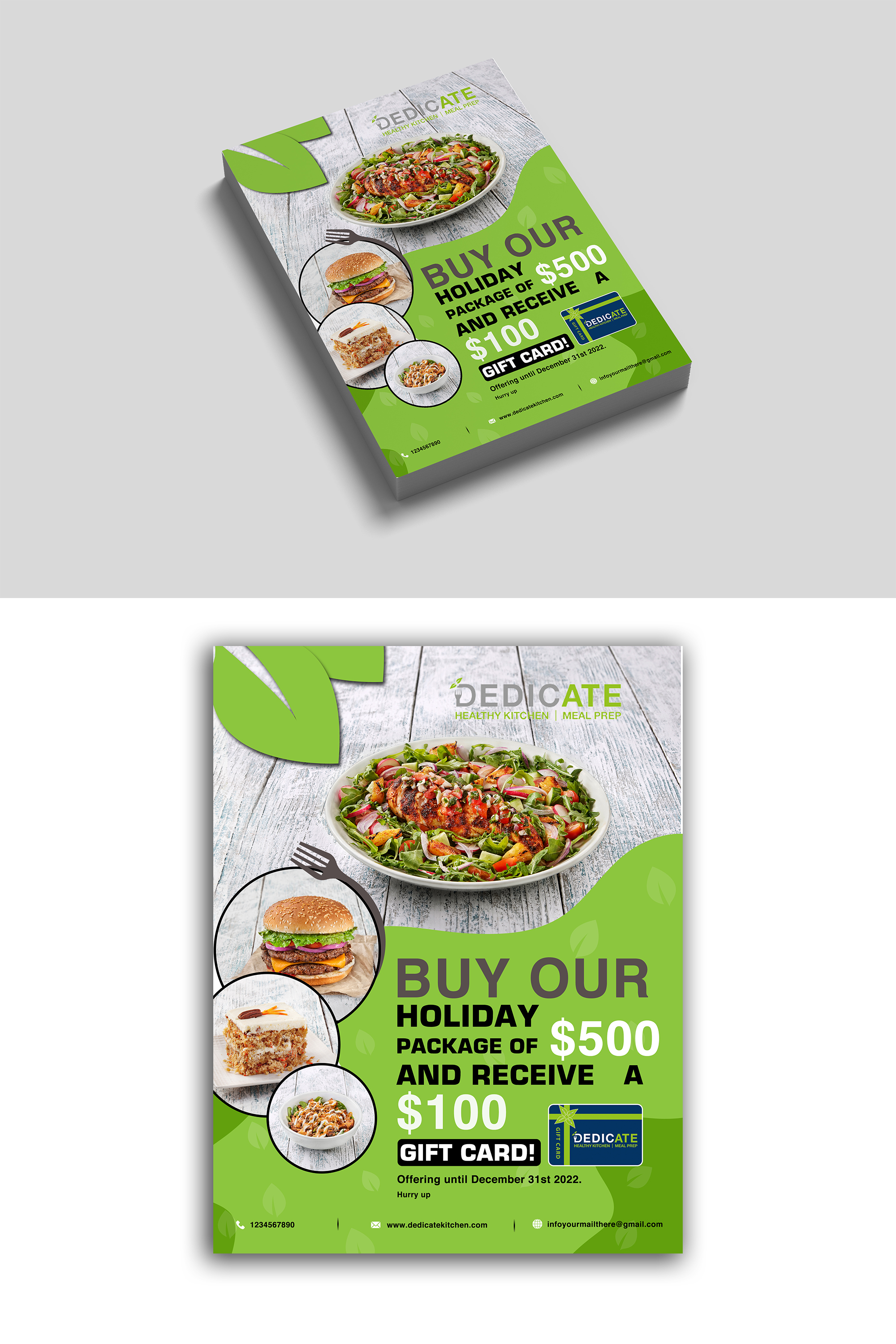 Flyer Design by Design Motion for DEDICATE Healthy Kitchen | Design #29480380
