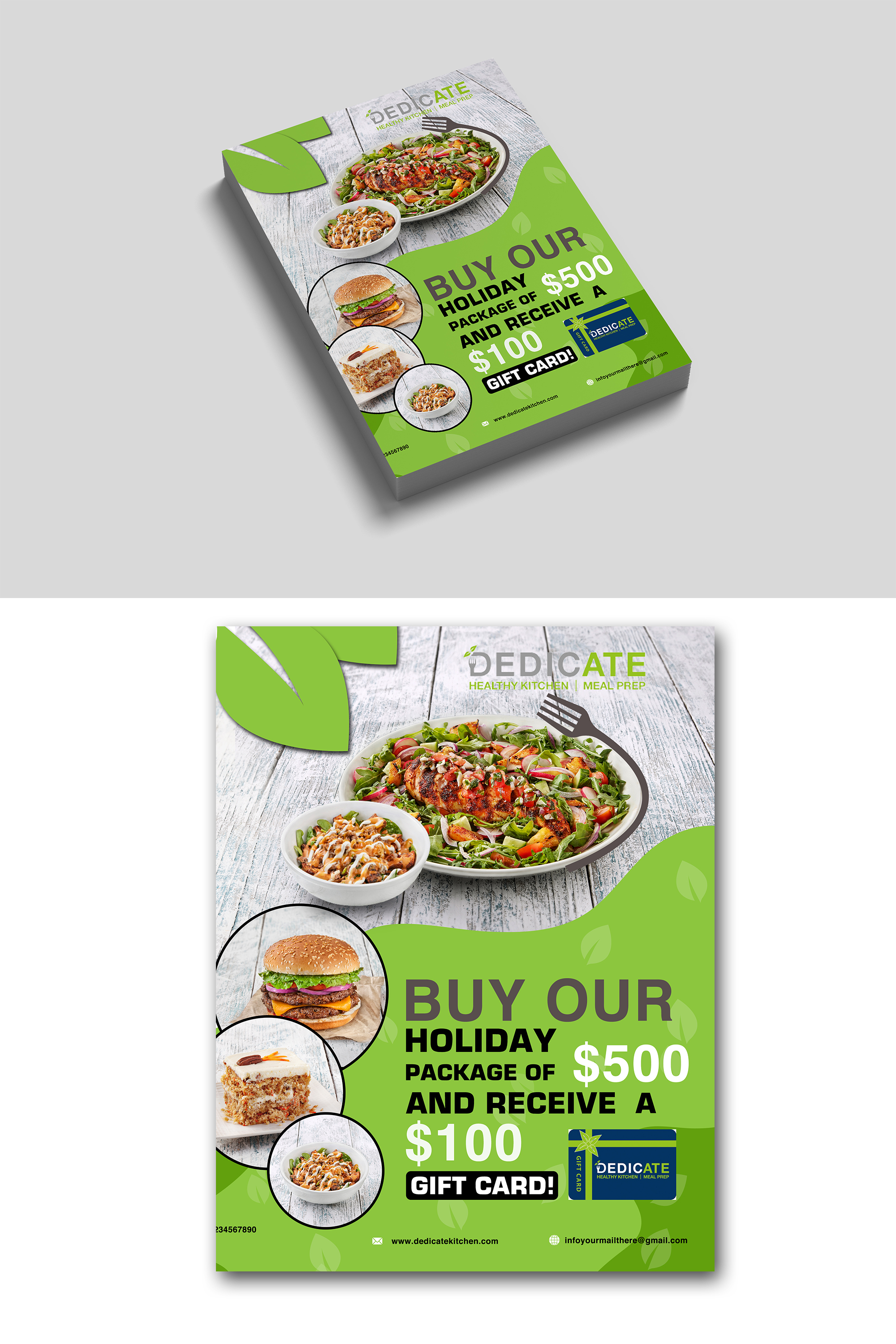 Flyer Design by Design Motion for DEDICATE Healthy Kitchen | Design #29480413