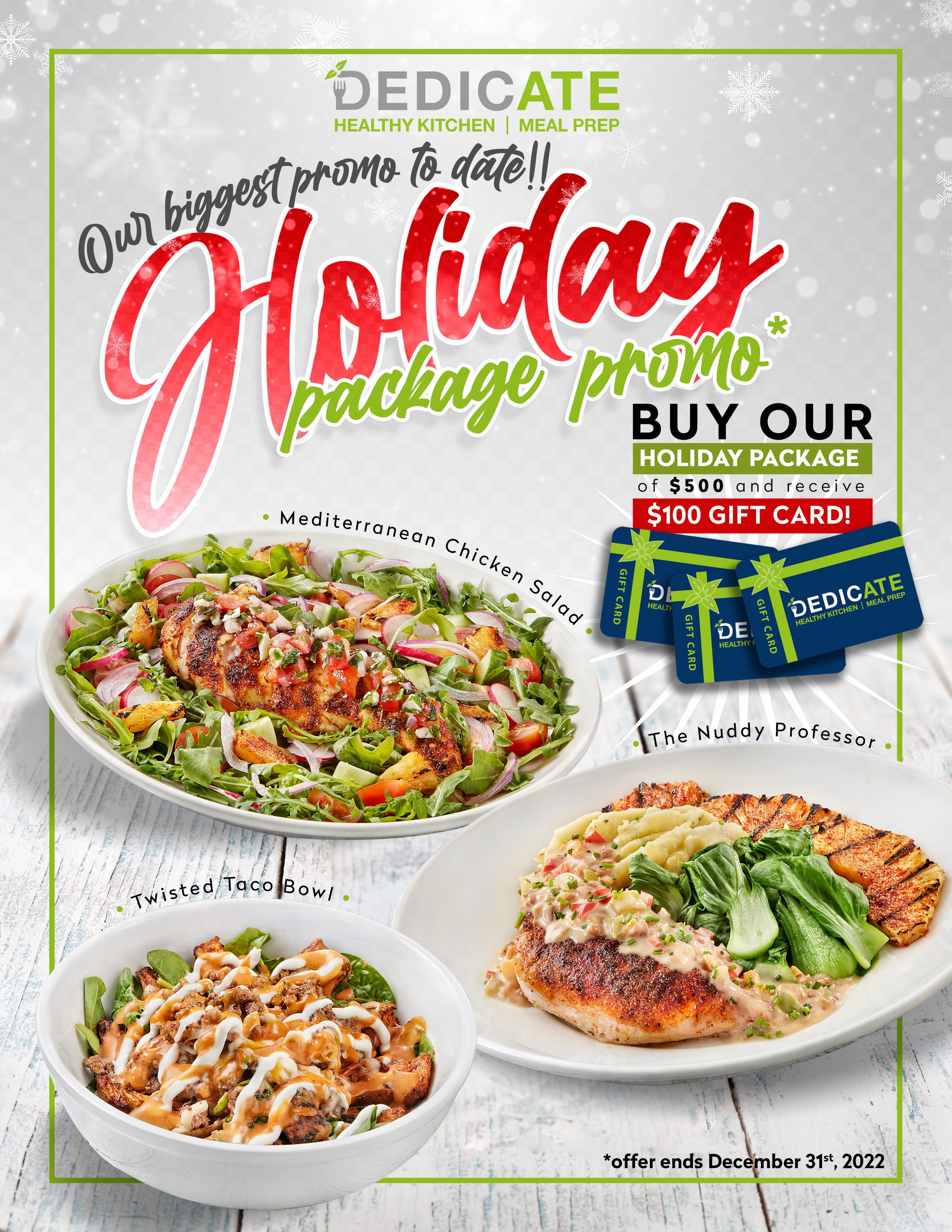 Flyer Design by ArQ for DEDICATE Healthy Kitchen | Design #29478414