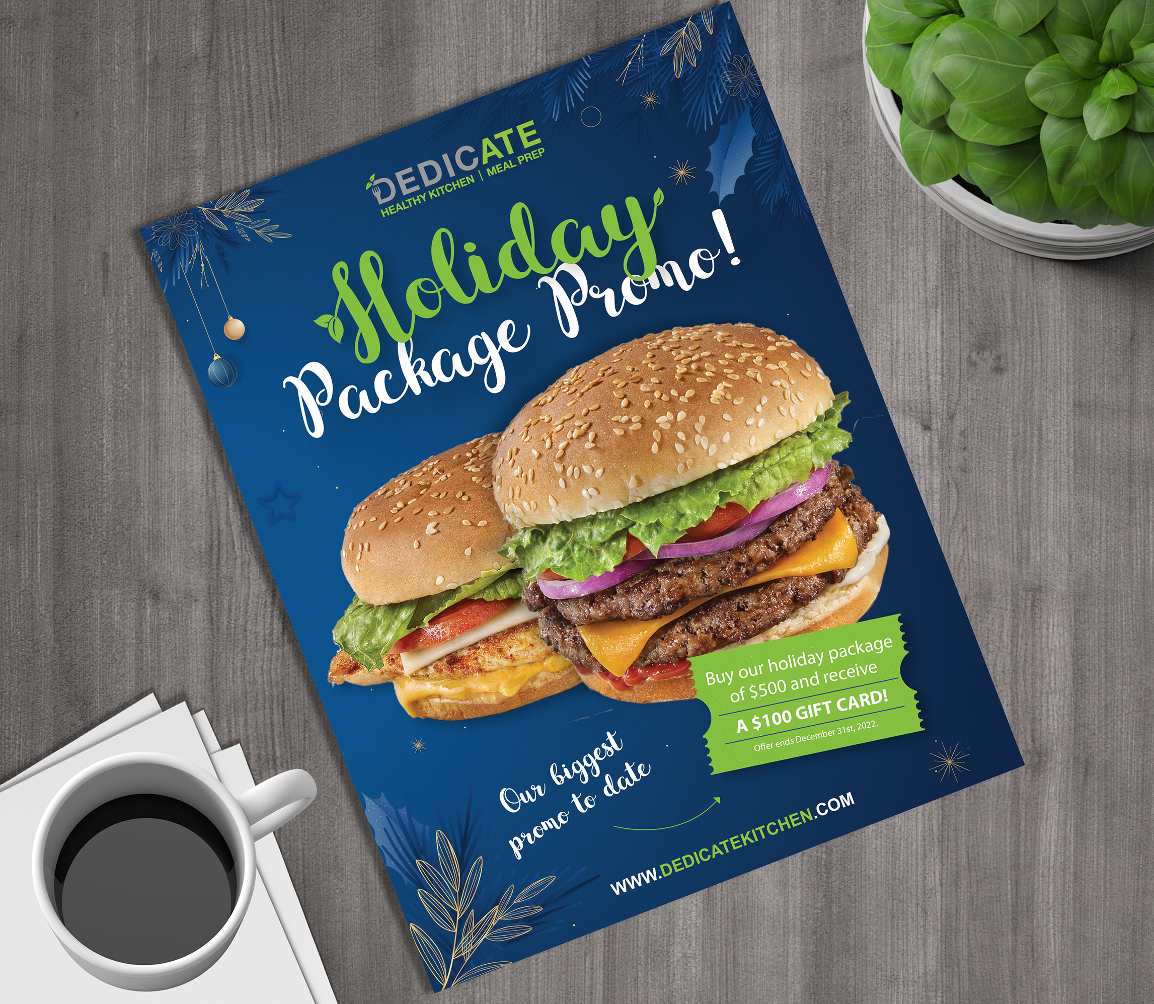 Design de Flyer par alex989 pour DEDICATE Healthy Kitchen | Design #29475446