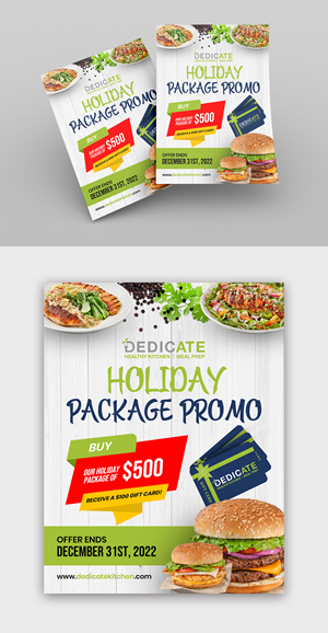 Flyer Design by debdesign for DEDICATE Healthy Kitchen | Design: #29479268