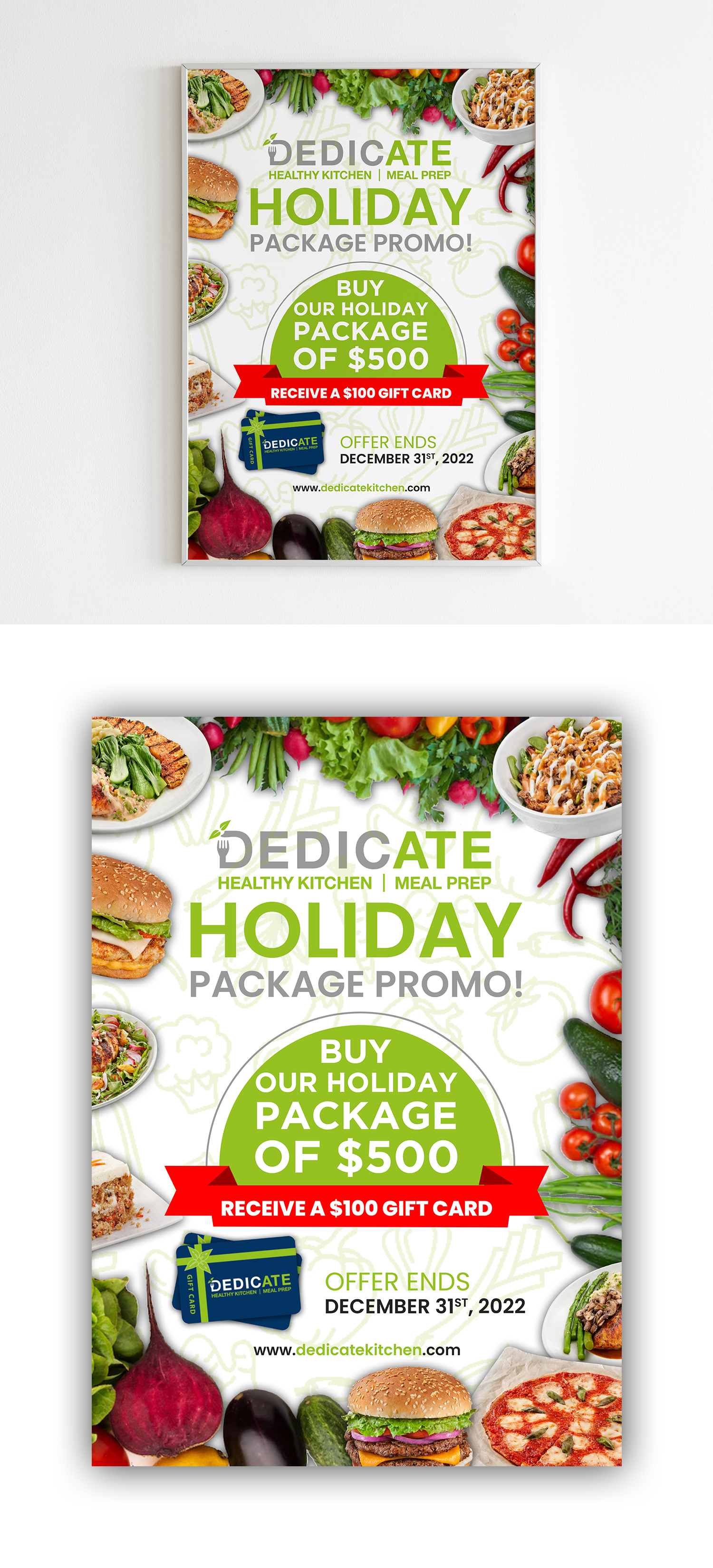 Flyer Design by debdesign for DEDICATE Healthy Kitchen | Design #29479488