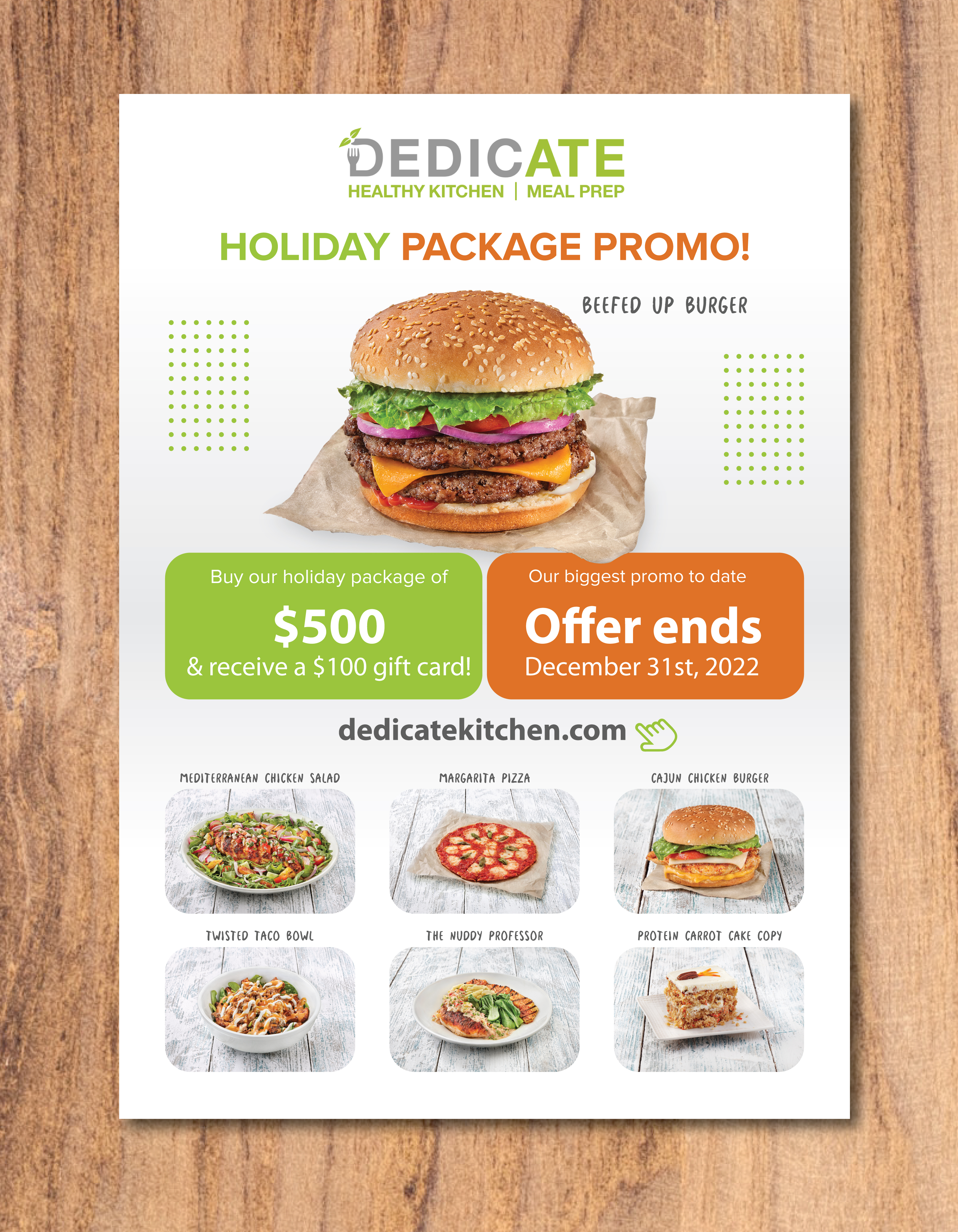 Flyer Design by saurov for DEDICATE Healthy Kitchen | Design #29473411