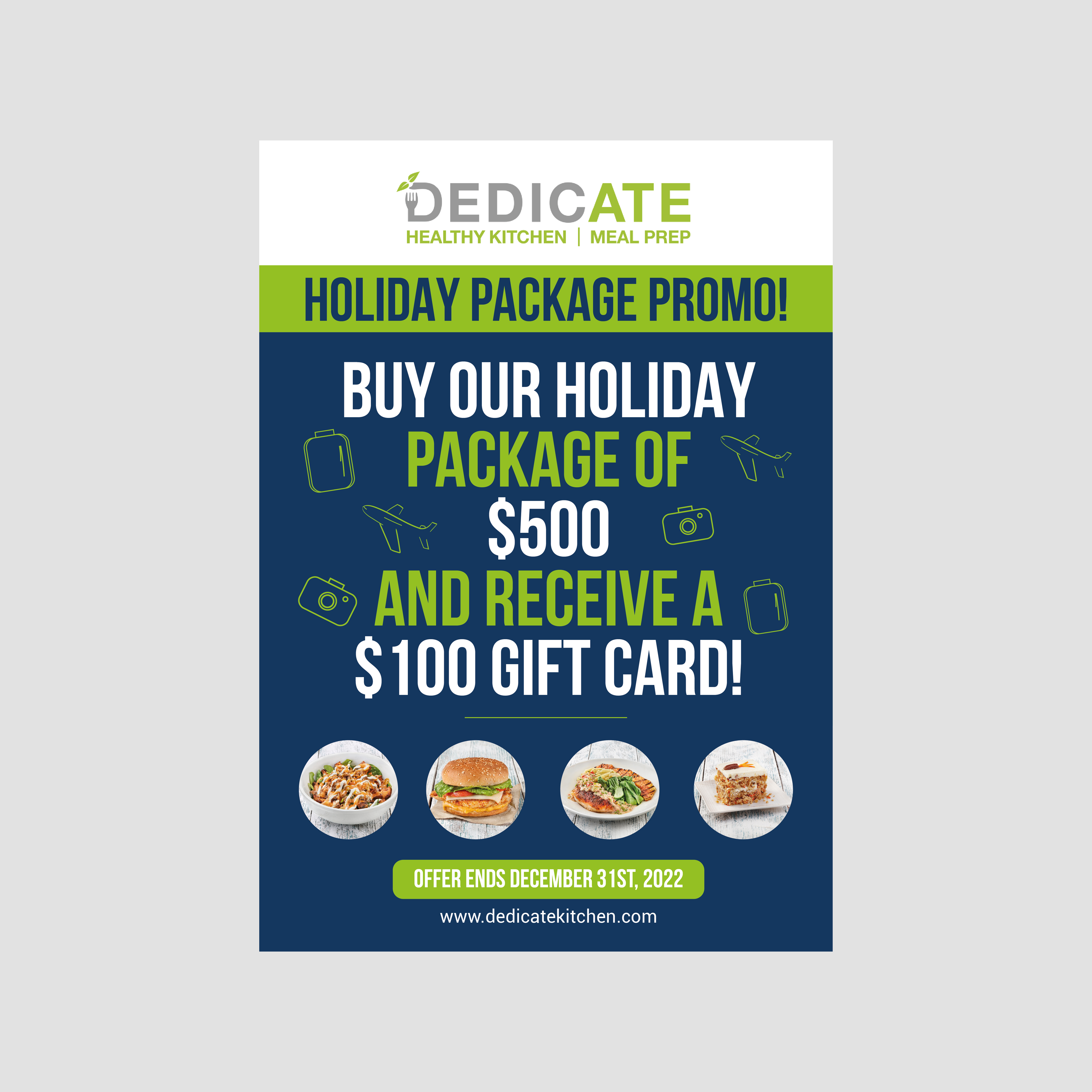 Design de Flyer par Inventive Design pour DEDICATE Healthy Kitchen | Design #29485807