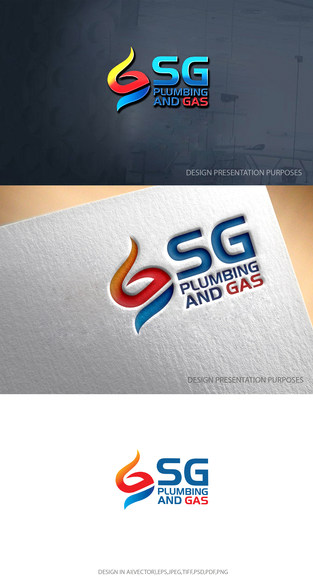 Logo Design by graphicevolution for SG Plumbing and Gas | Design #29479441